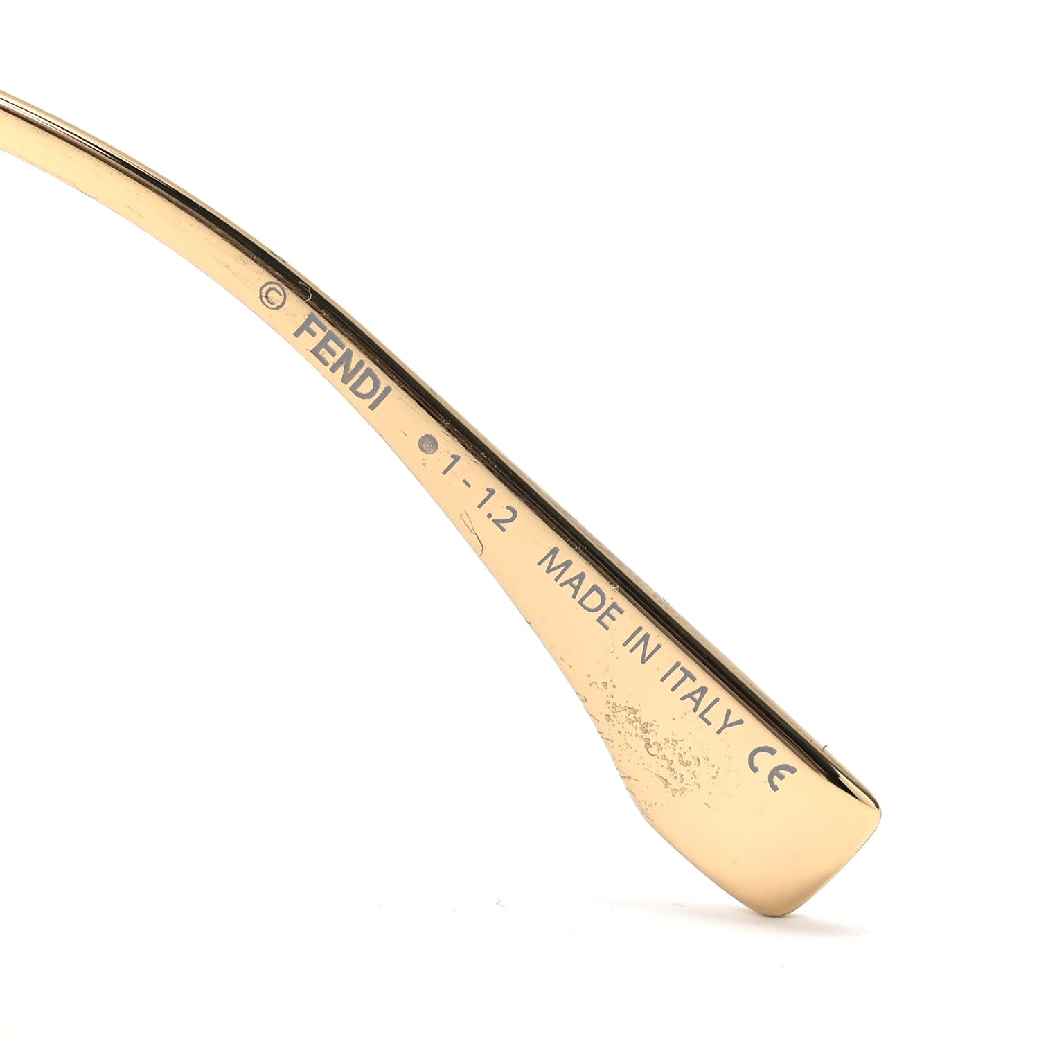 Fendi Metal Disco Geometric Sunglasses FE 40051/U Gold Blue Mirror 5 of 6