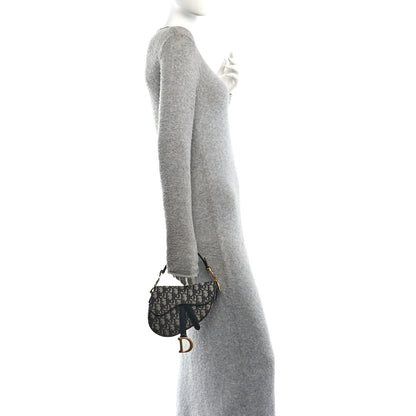 Christian Dior Oblique Mini Saddle Bag Blue 2 of 12