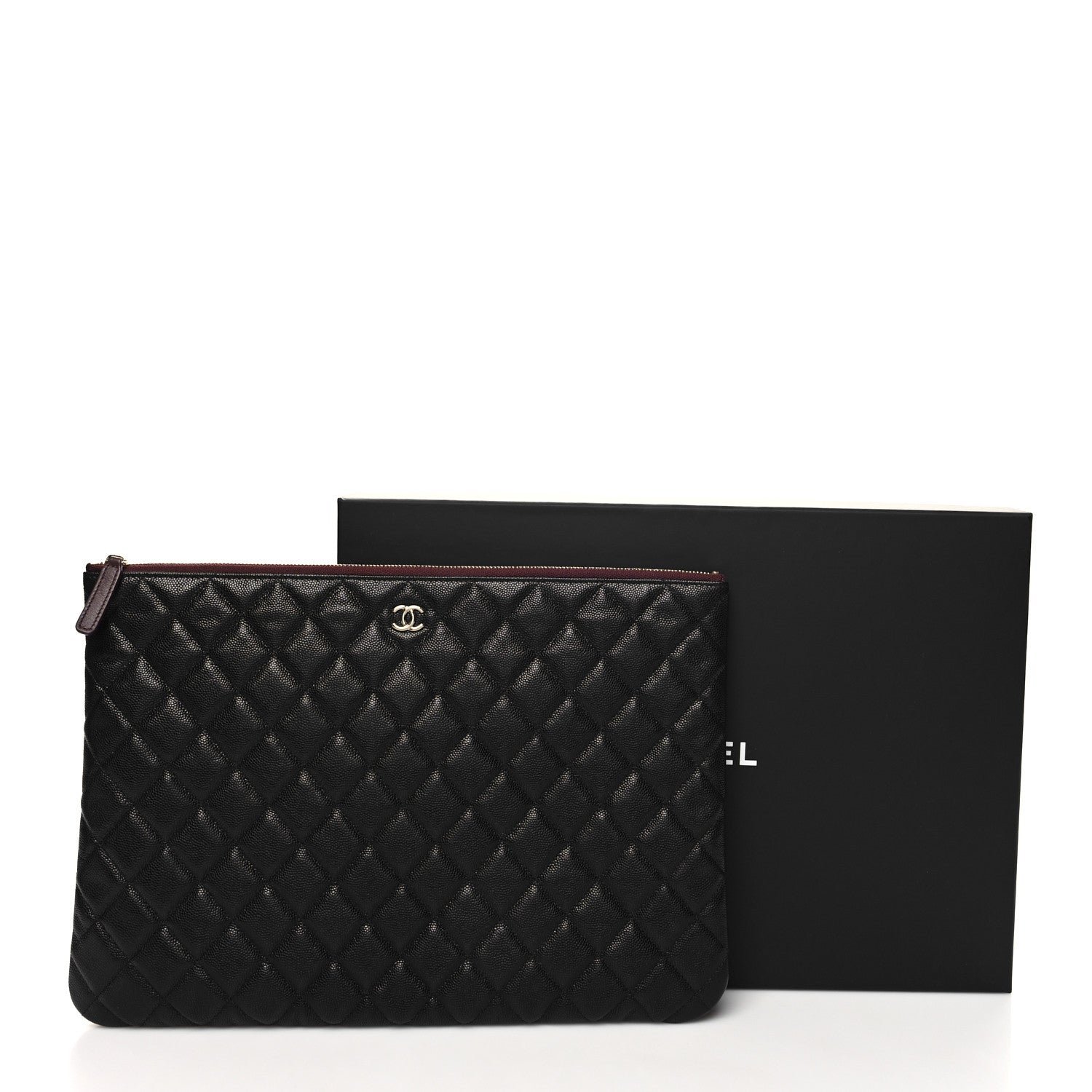 Chanel Caviar Quilted Large Cosmetic Case Black 11 of 11