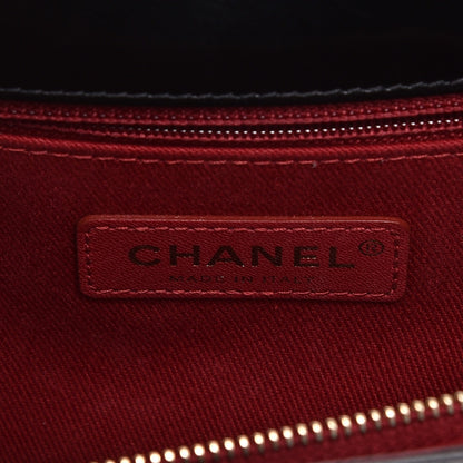 Chanel Calfskin Chevron Quilted Coco Handle Flap Black 7 of 8