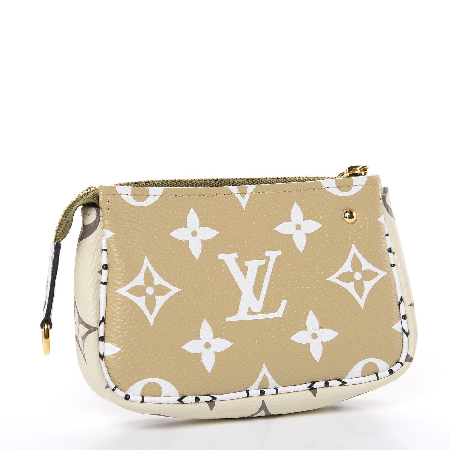 Monogram Giant Micro Pochette Accessories Kaki White