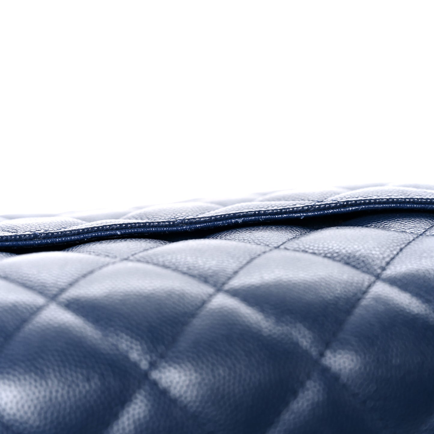 Caviar Quilted Jumbo Double Flap Blue