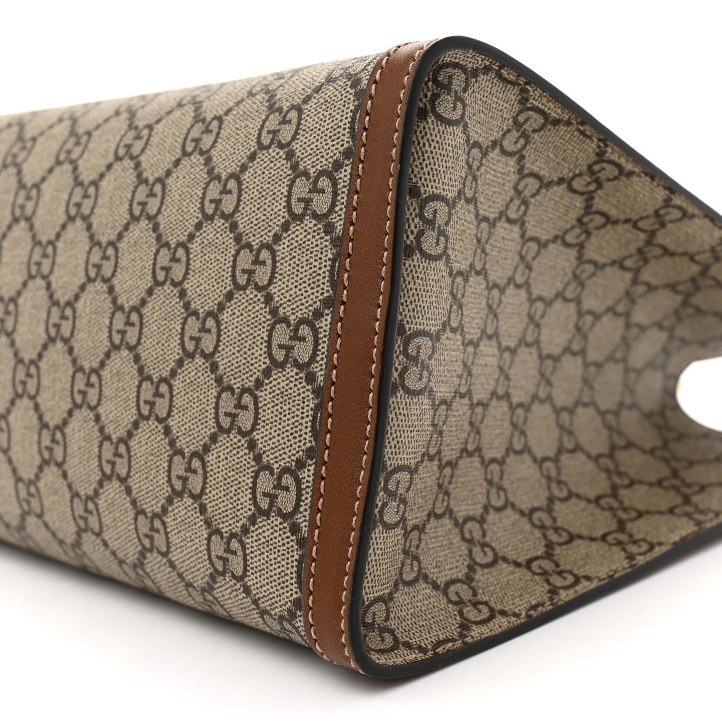GG Supreme Monogram Medium Padlock Tote Beige Cuir