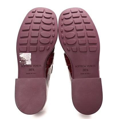 Bottega Veneta Glossy Calfskin Crocodile Embossed Monsieur Loafers 38.5 Cherry 6 of 9