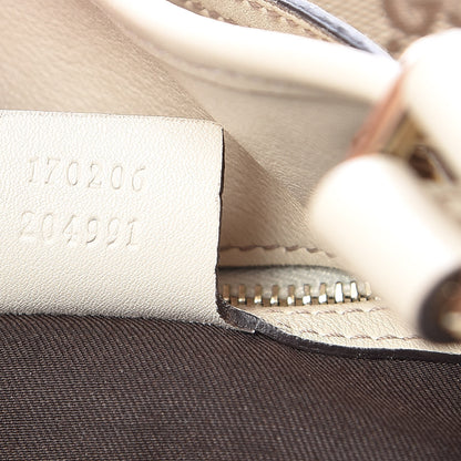 Gucci Monogram Peggy Braided Tote Off White 7 of 17