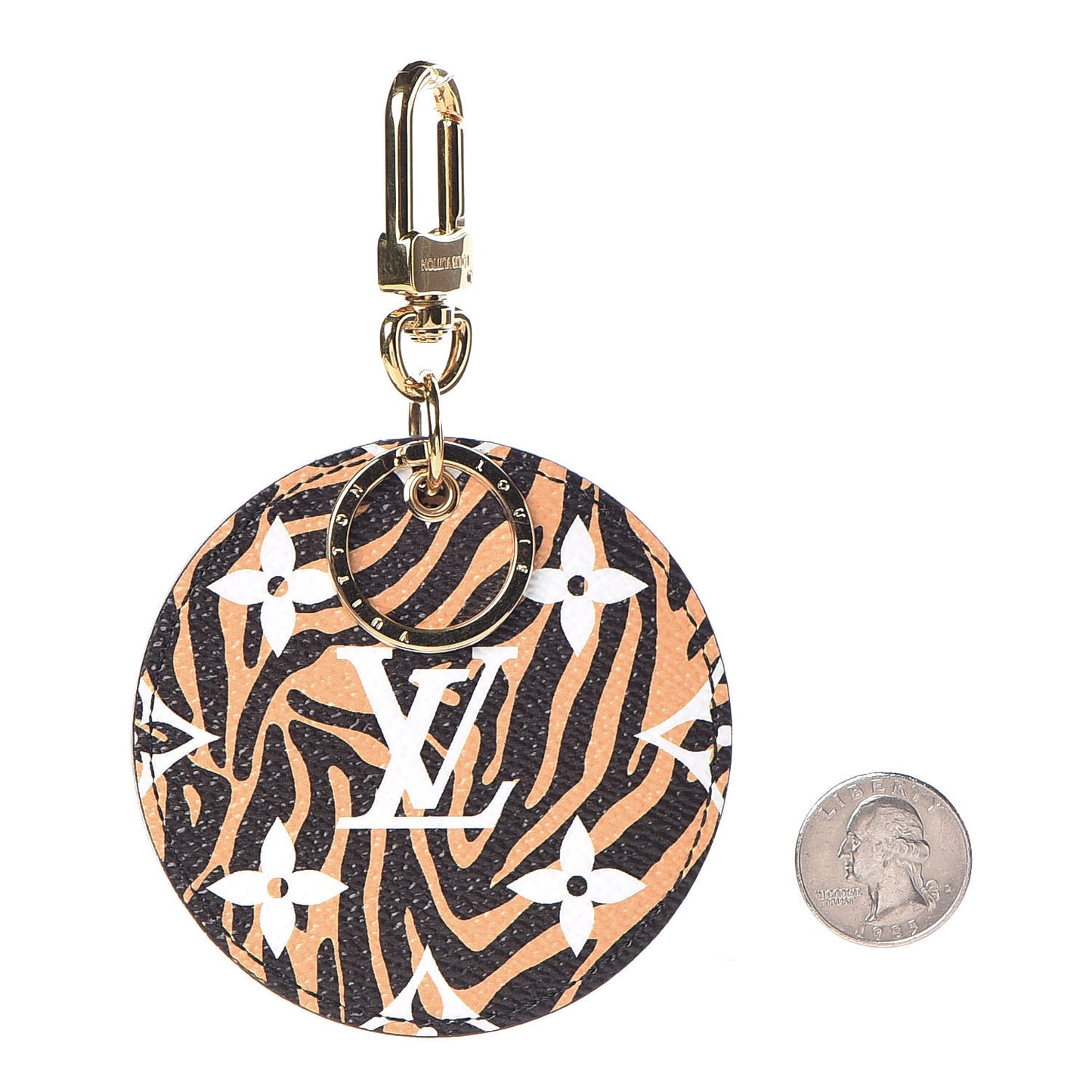 Monogram Giant Jungle Bag Charm Key Holder Black
