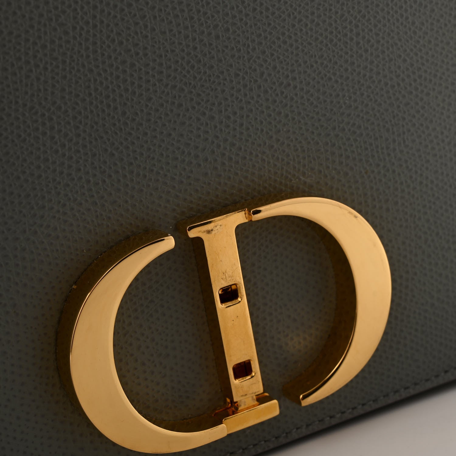 Christian Dior Grained Calfskin 30 Montaigne Flap Bag Grey 12 of 12