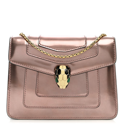 Bulgari Metallic Calfskin Serpenti Forever Crossbody Bag Rose Quartz 1 of 10
