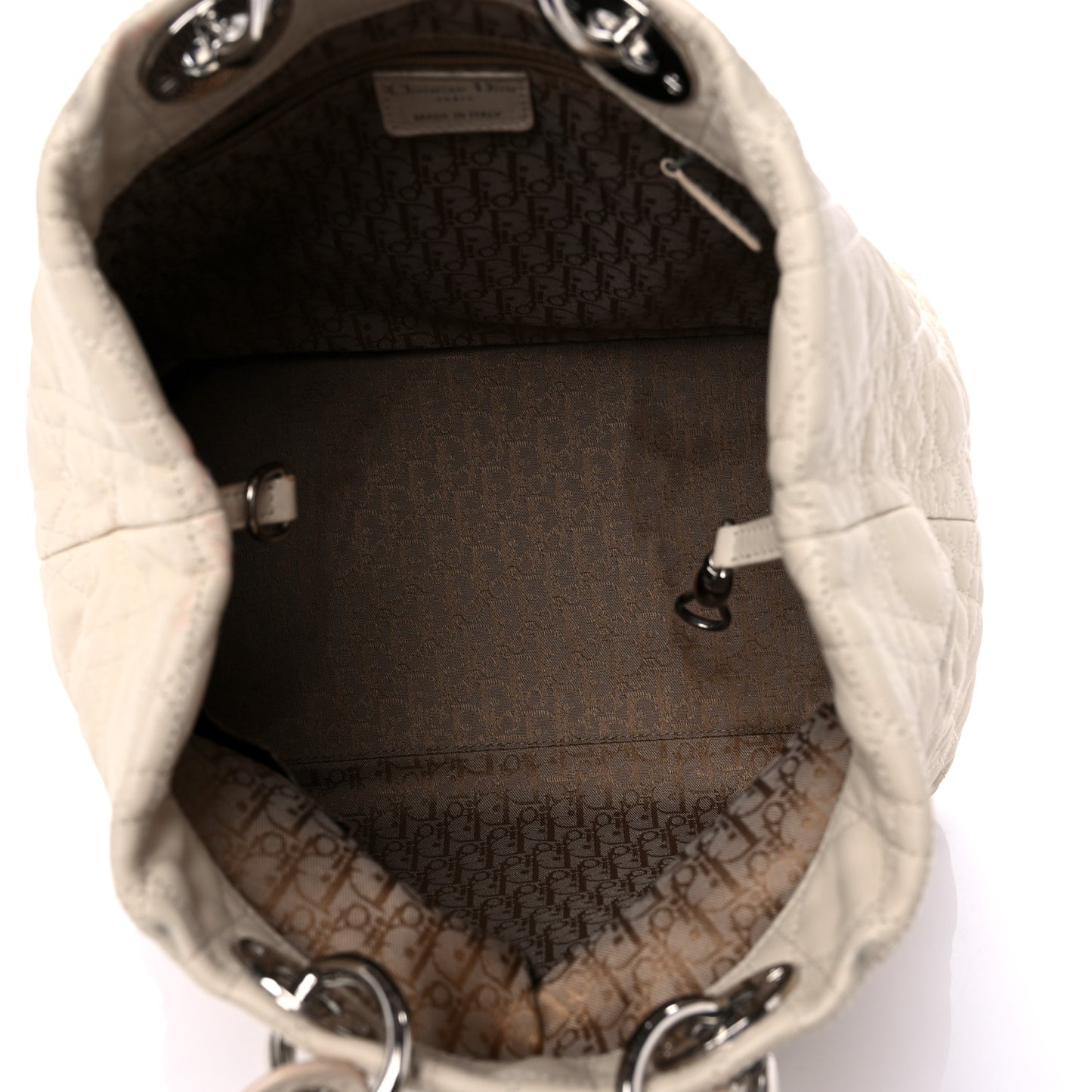 Lambskin Cannage Medium Soft Lady Dior Beige