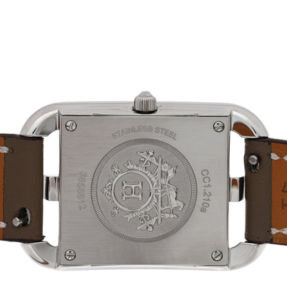 Hermes Stainless Steel Swift 23mm Cape Cod Double Tour Quartz Watch Etoupe 4 of 5