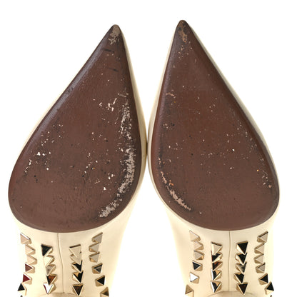 Valentino Garavani Nappa Rockstud Jaw Stud 100mm Pumps 37.5 Ivory 9 of 12