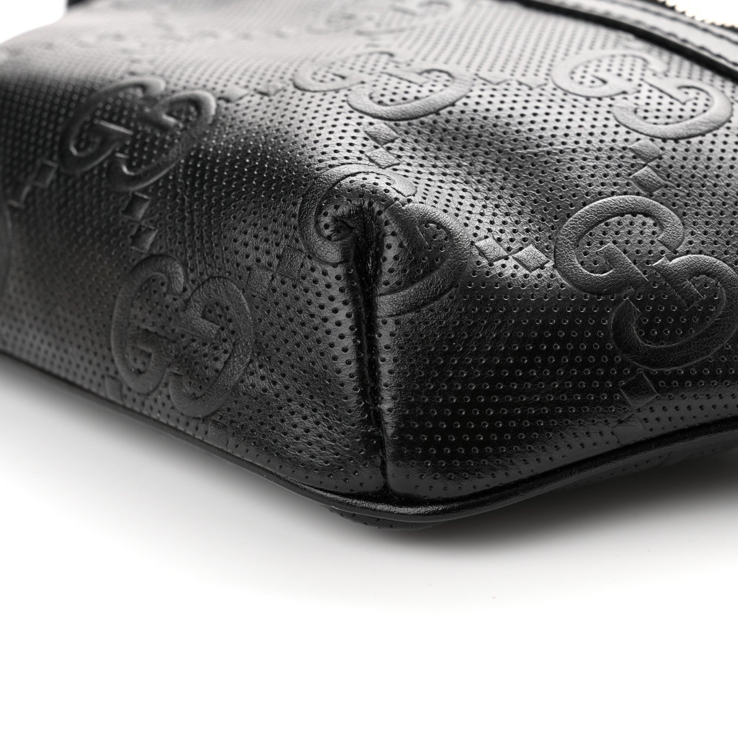 Gucci Calfskin GG Tennis Embossed Belt Bag Black 9 of 9