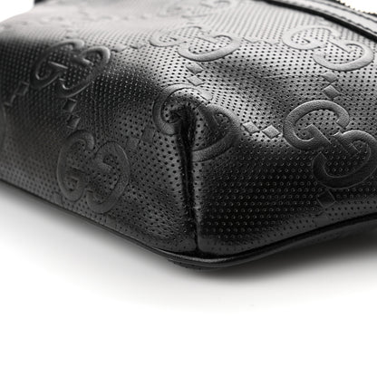 Gucci Calfskin GG Tennis Embossed Belt Bag Black 9 of 9