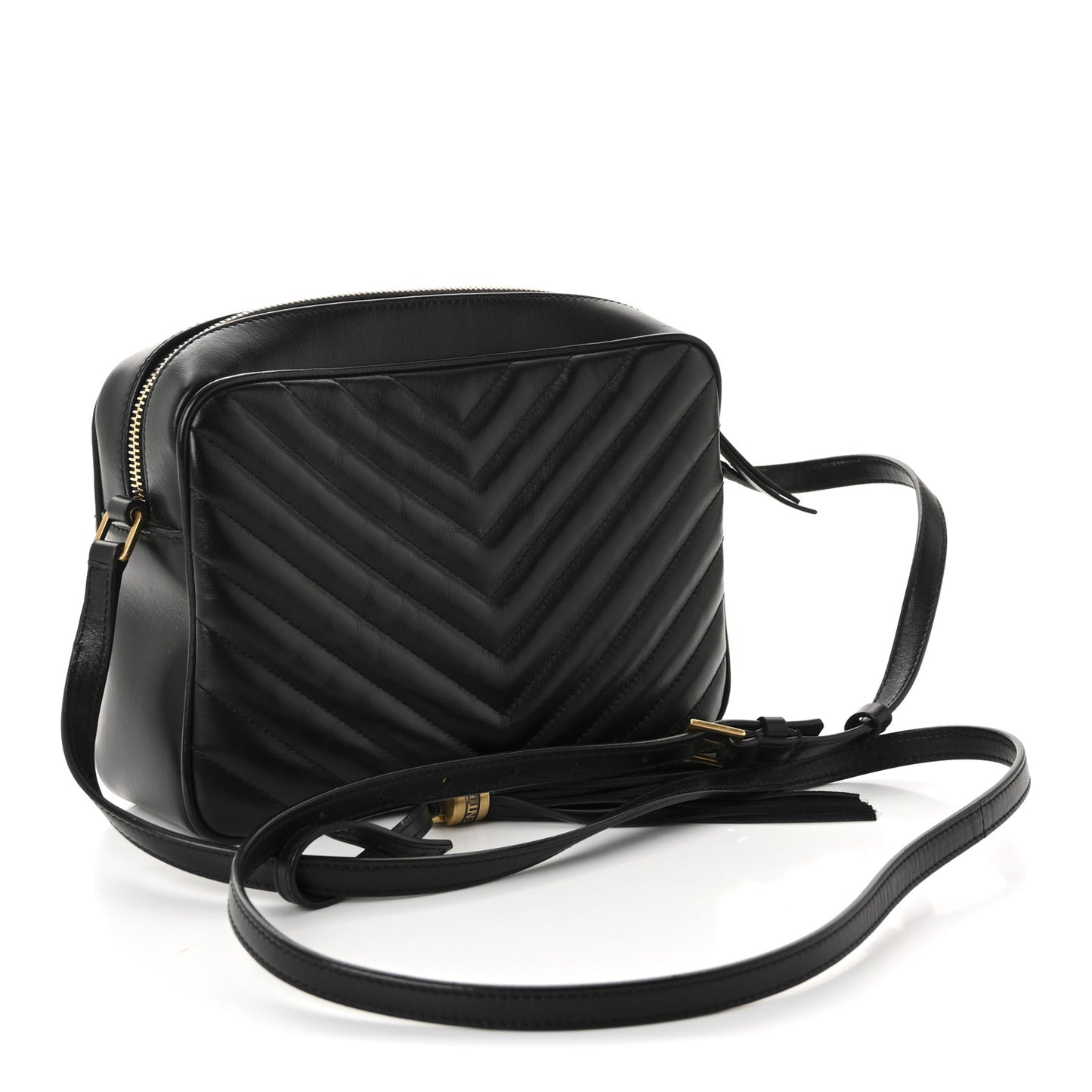 Calfskin Matelasse Monogram Lou Camera Bag Black