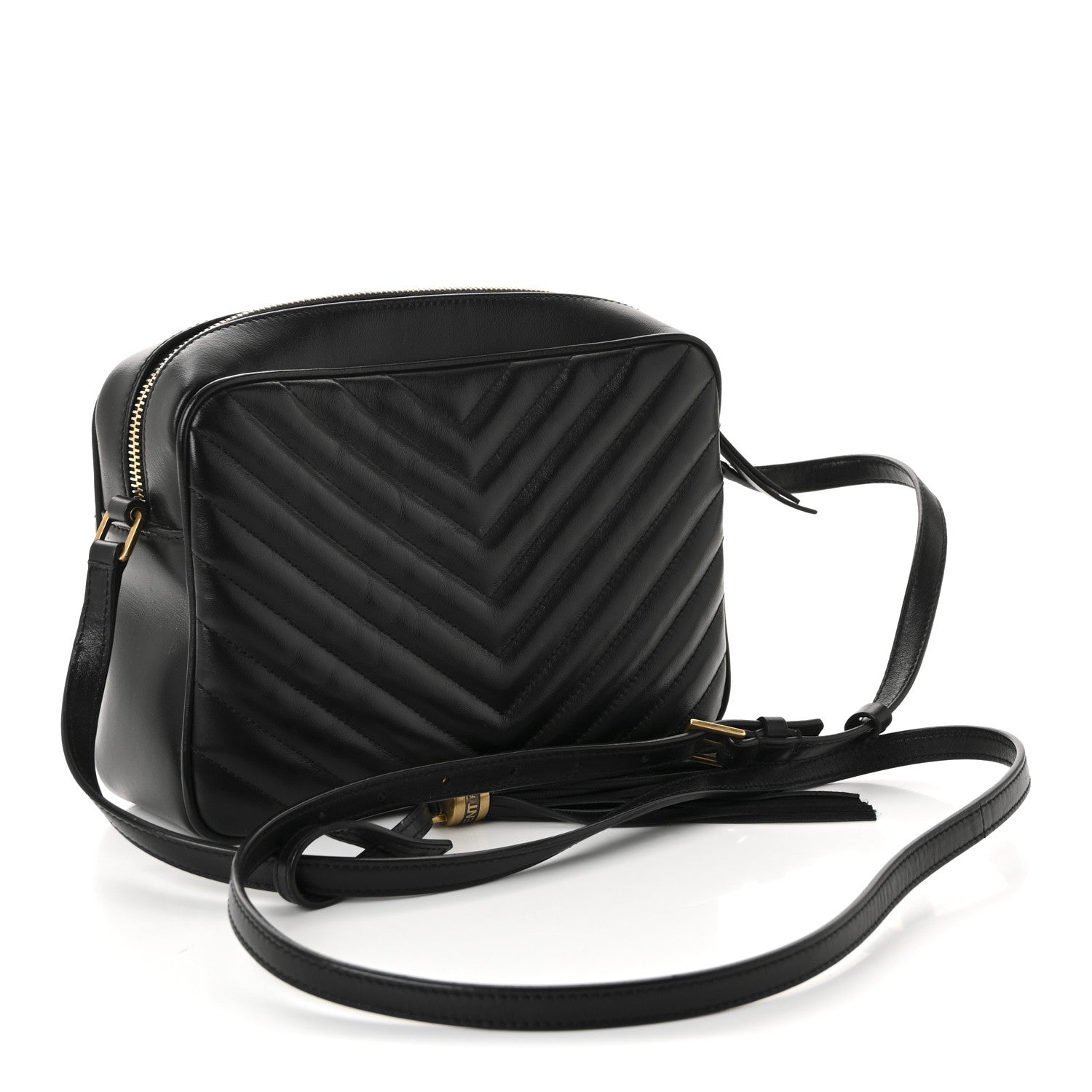 Saint Laurent Calfskin Matelasse Monogram Lou Camera Bag Black 3 of 9