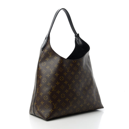 Louis Vuitton Monogram Flower Hobo Black 3 of 10
