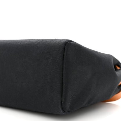 Hermes Toile Vache Calfskin Herbag 30 PM Black Natural 9 of 12