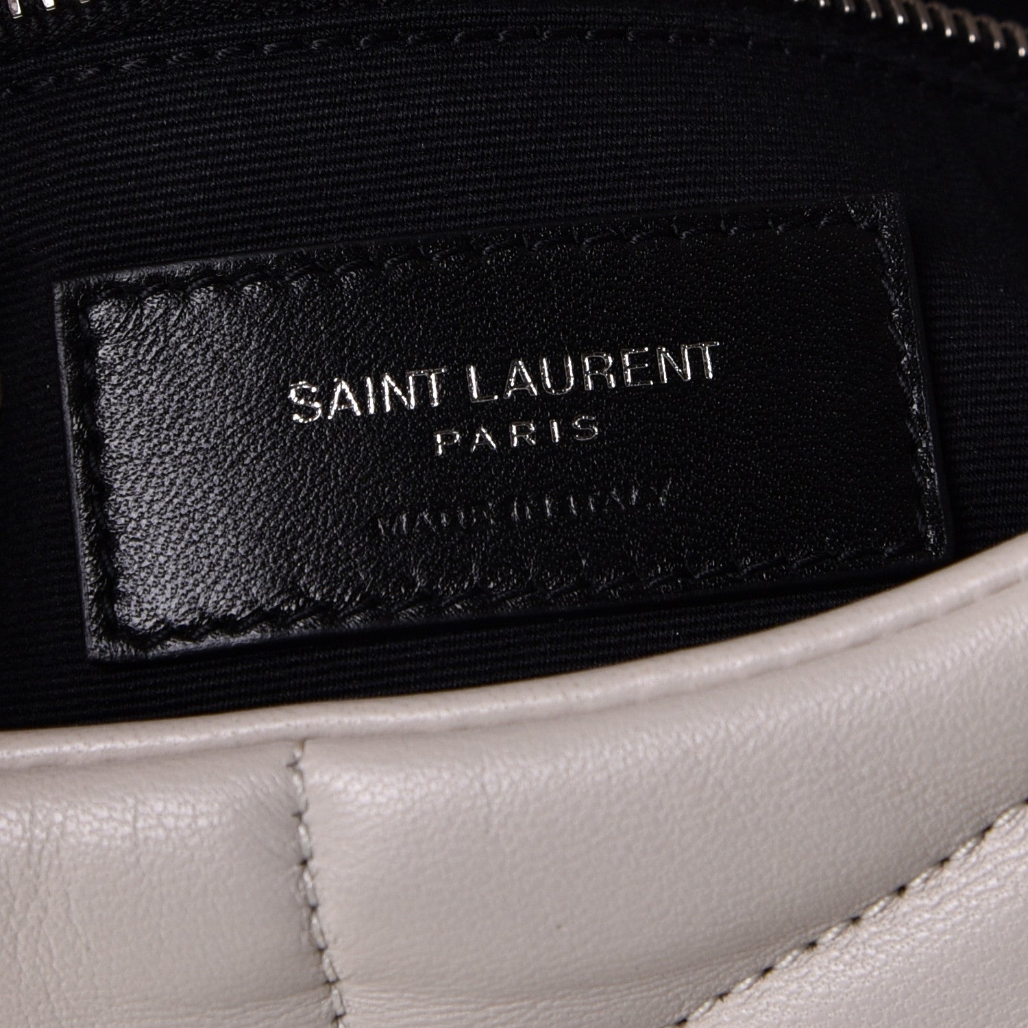 Saint Laurent Lambskin Quilted Toy Loulou Puffer Monogram Chain Satchel Crema Soft 5 of 6