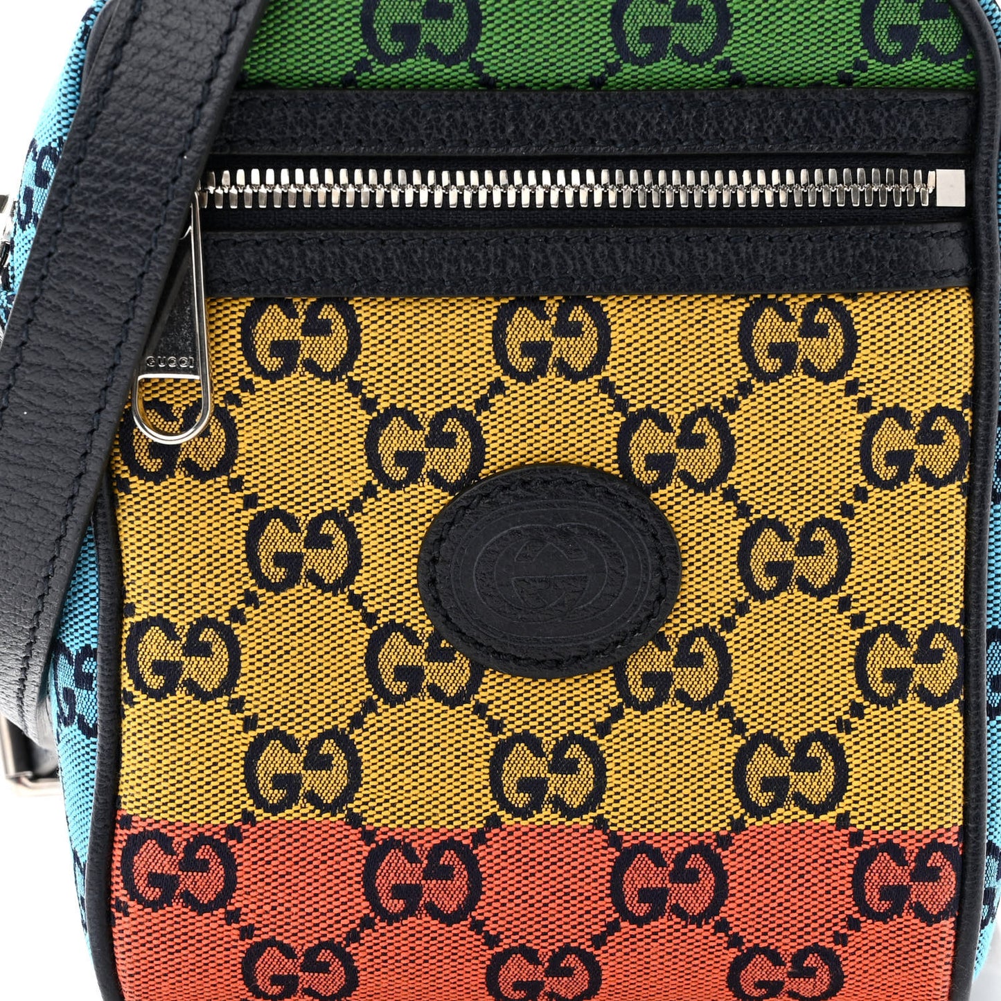 Monogram Multicolor Mini Retro Interlocking G Messenger Blue Rainbow Light Blue