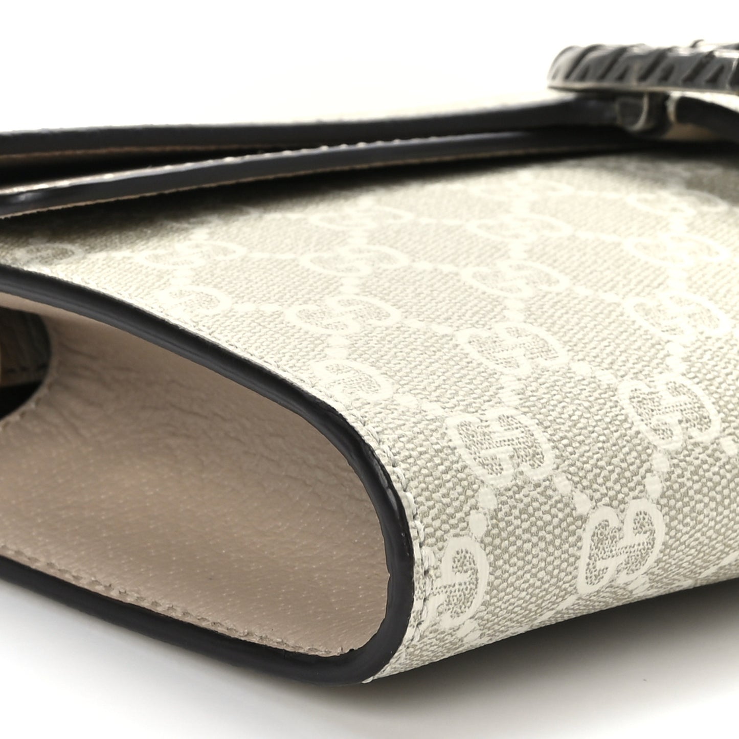 GG Supreme Monogram Textured Dollar Calfskin Dionysus Small Shoulder Bag Beige Mystic White Oatmeal