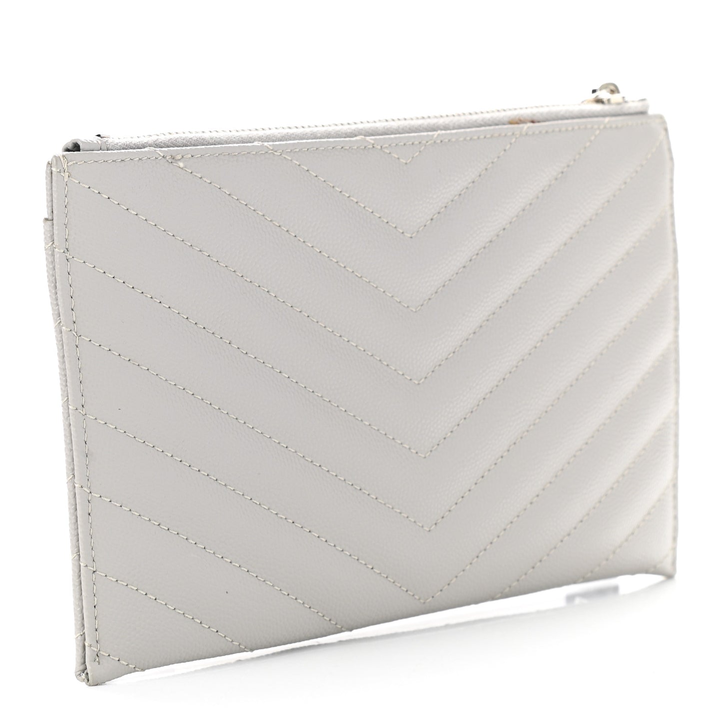 Grain De Poudre Chevron Monogram Bill Pouch Granite