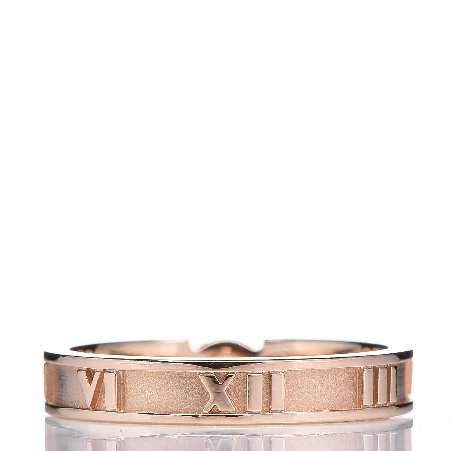 18K Rose Gold Diamond Atlas Closed Narrow Ring 50 5.25