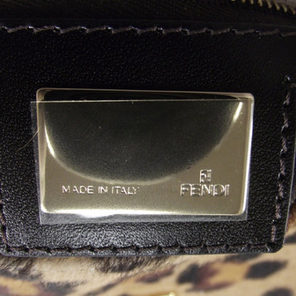 Fendi Calf Hair Leopard Print Chef Hobo Brown 7 of 12