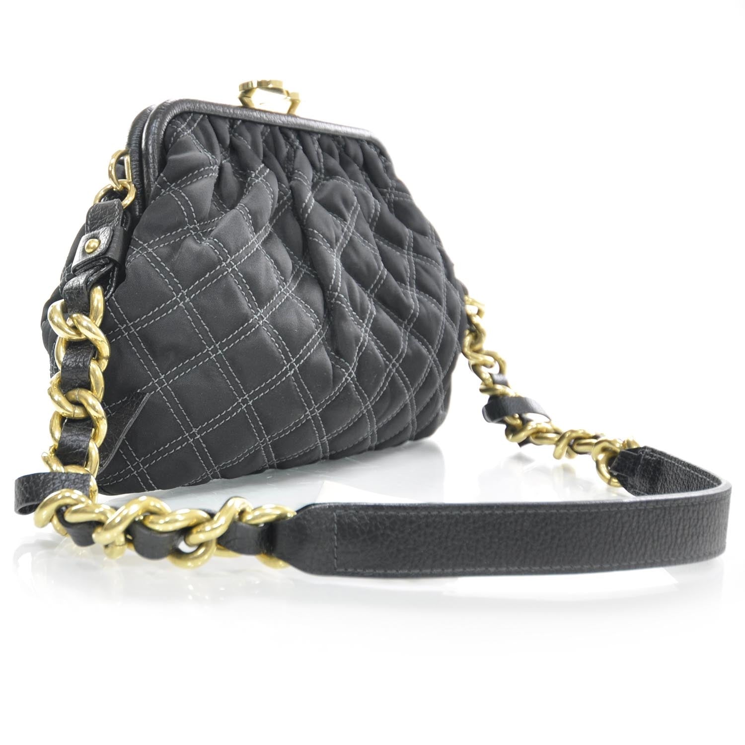Marc Jacobs Nylon Quilted Little Stam Black 3 of 8