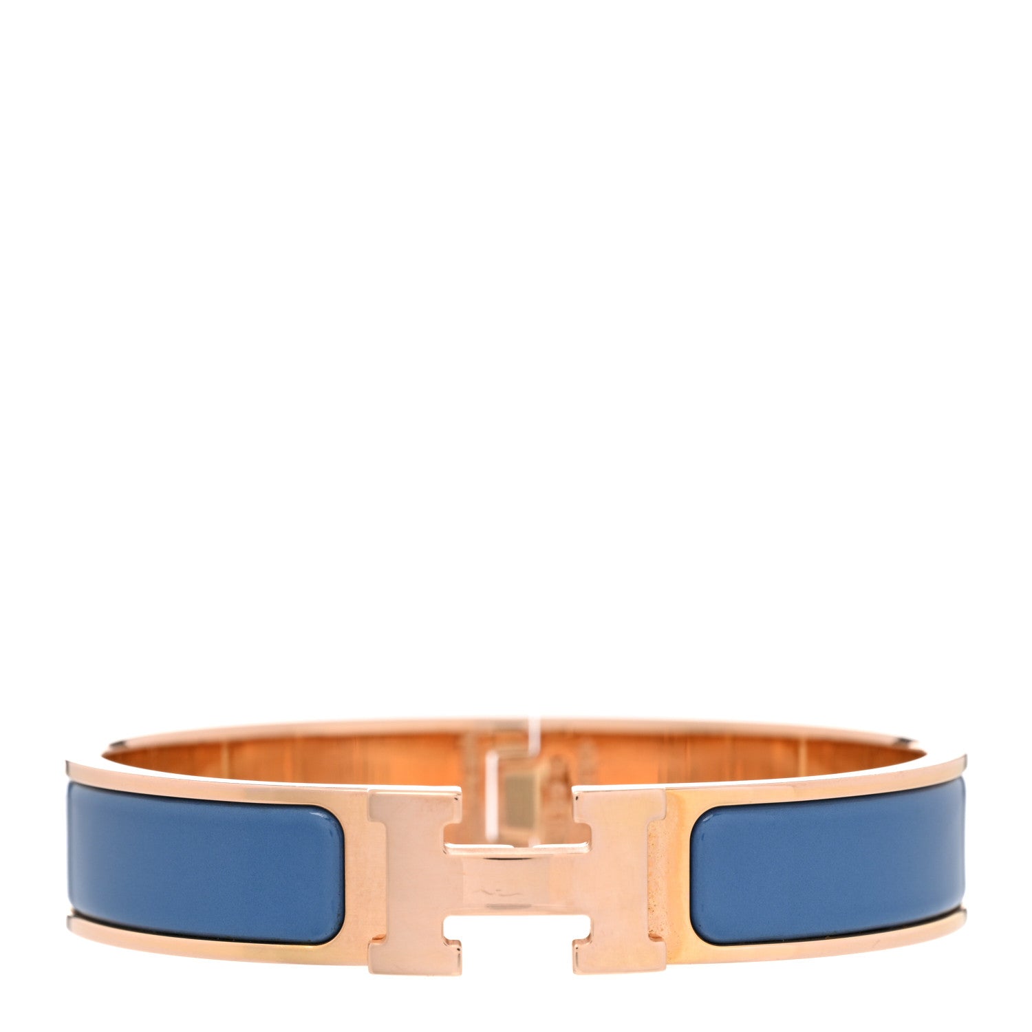 Hermes Enamel Narrow Clic Clac H Bracelet PM Bleu Album 1 of 4