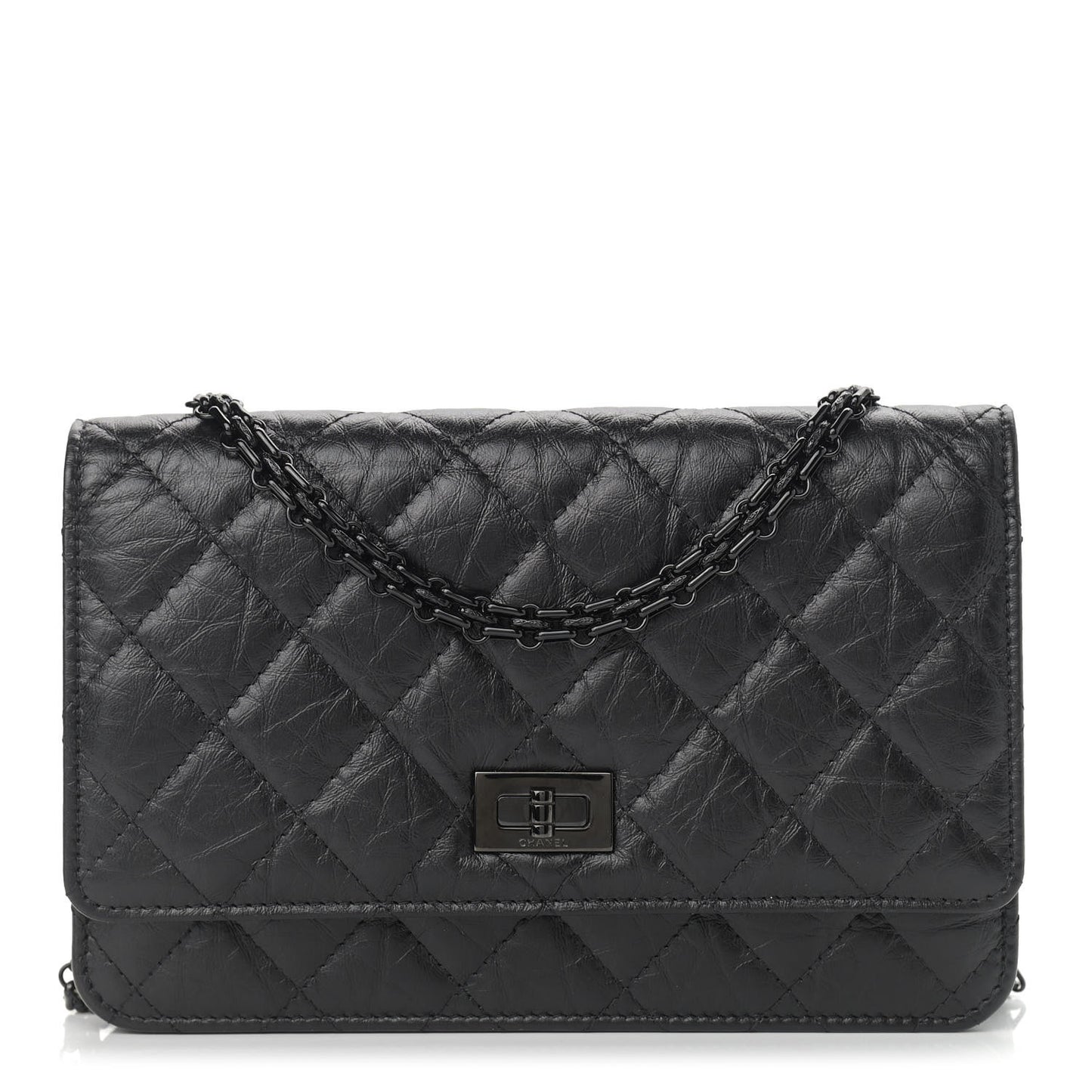 Aged Calfskin Quilted Reissue Wallet On Chain WOC So Black