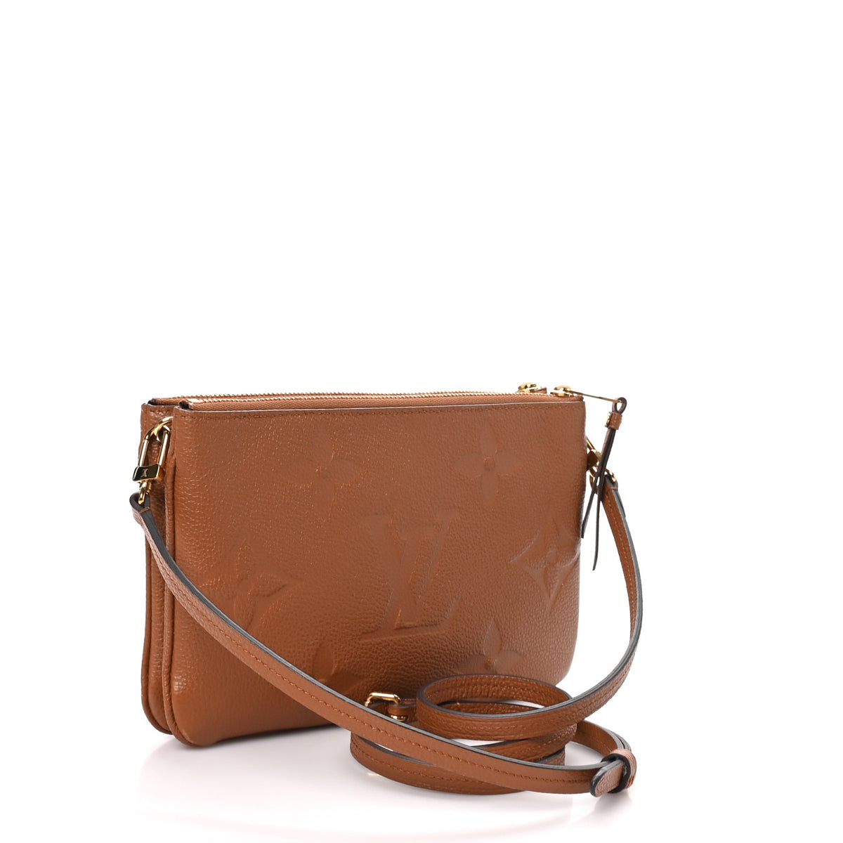 Louis Vuitton Empreinte Monogram Giant Double Zip Pochette Caramel 3 of 11