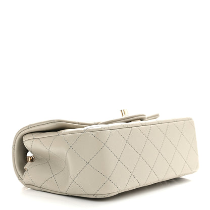 Chanel Lambskin Quilted Mini Rectangular Flap Grey 5 of 11