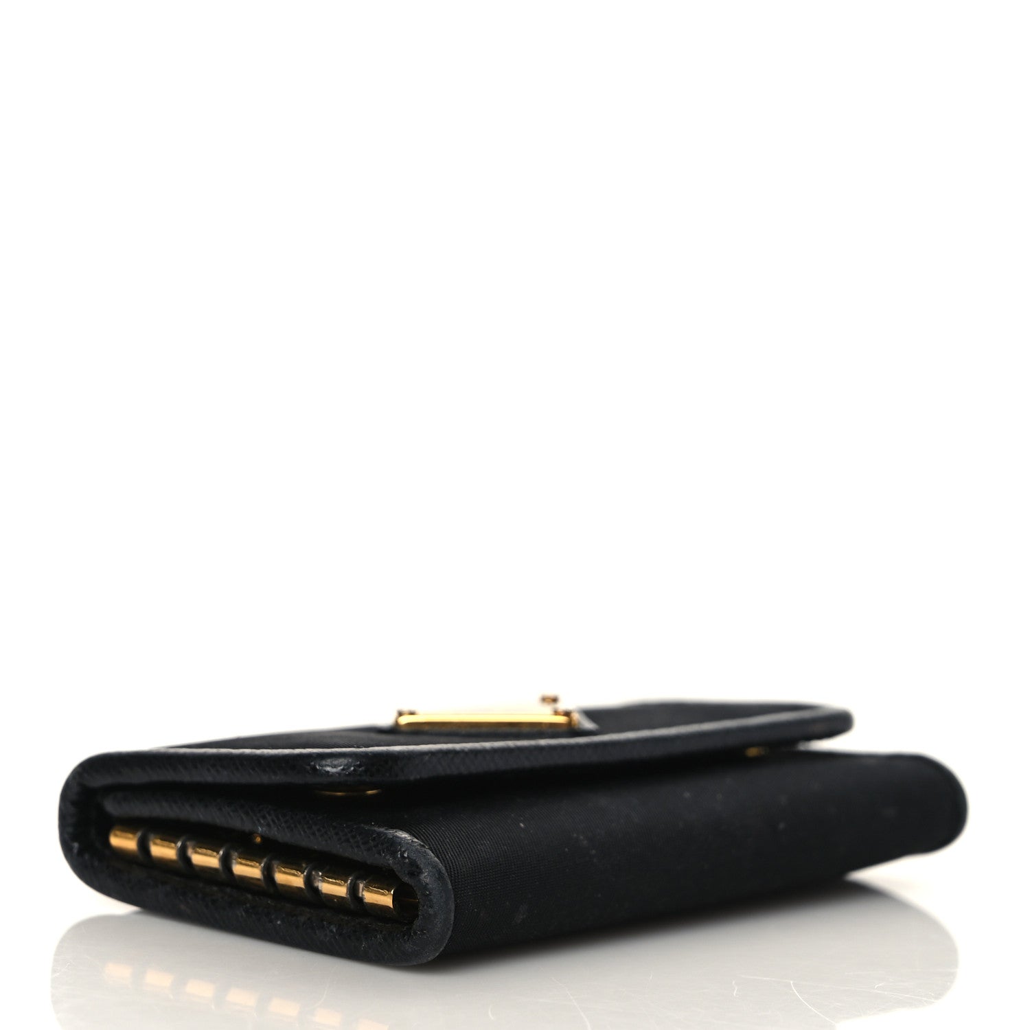 Prada Tessuto Nylon Saffiano 6 Key Holder Black 4 of 10