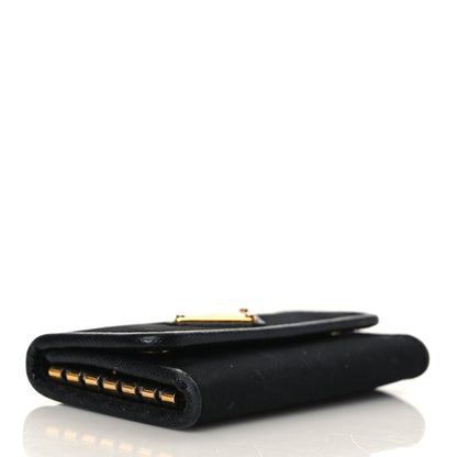 Prada Tessuto Nylon Saffiano 6 Key Holder Black 4 of 10