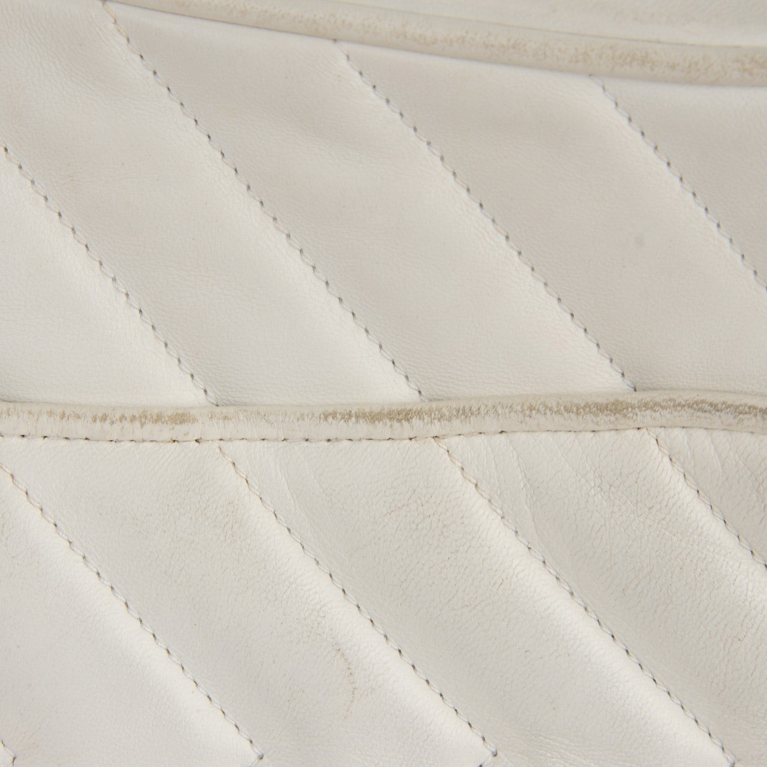 Chanel Lambskin Chevron Medium Tassel Camera Case White 13 of 14
