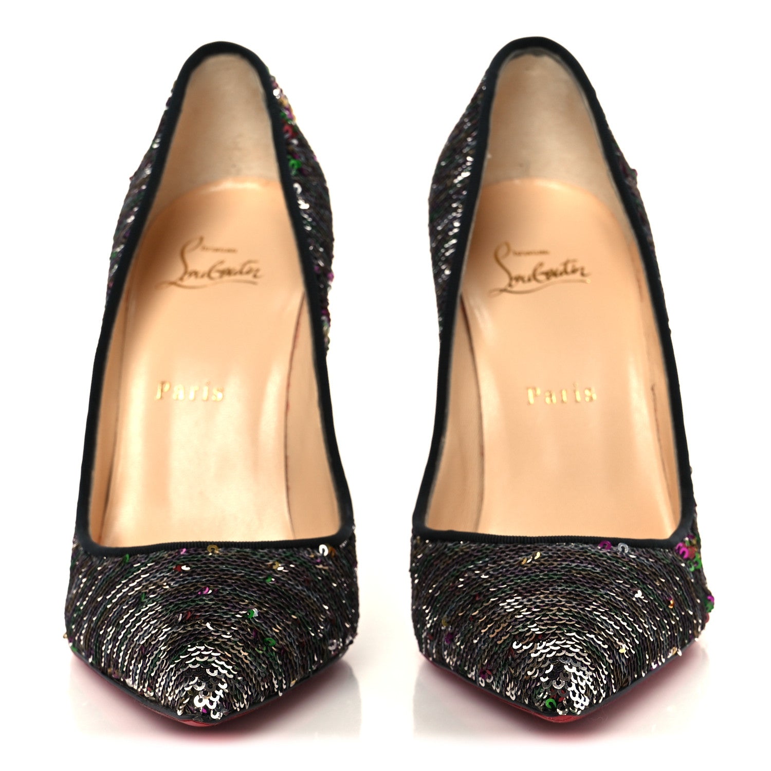 Christian Louboutin Paillettes Caresse Pigalle Follies 100 Pumps 38 Multicolor 3 of 8