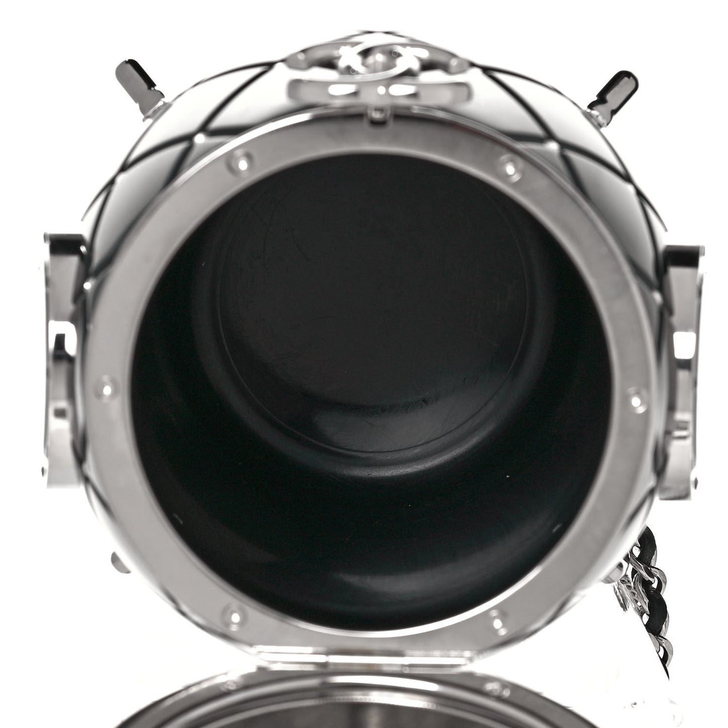 Plexiglass Crystal Rocket Ship Minaudière Clutch Black