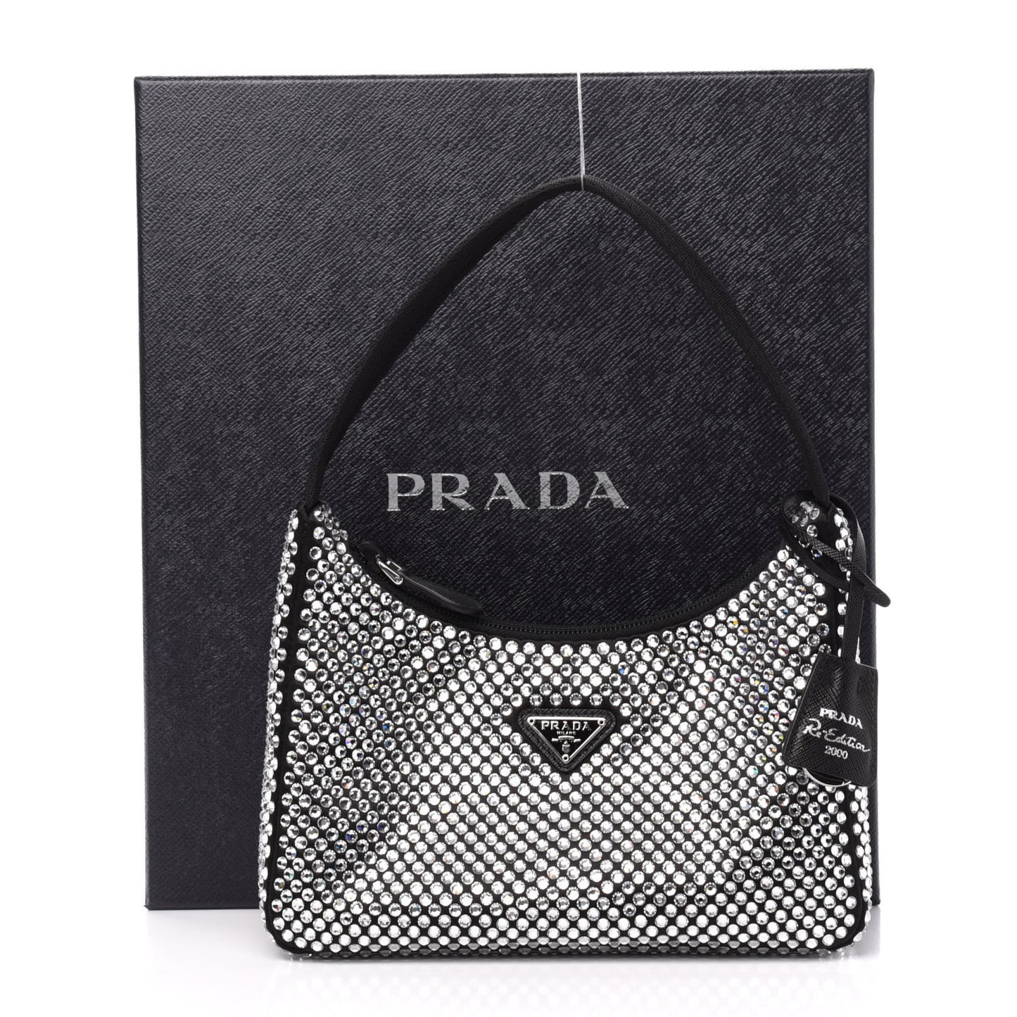 Satin Crystal Mini Re-Edition 2000 Bag Cristal