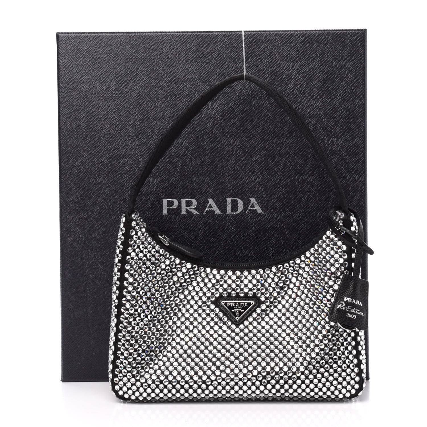 Prada Satin Crystal Mini Re-Edition 2000 Bag Cristal 12 of 12
