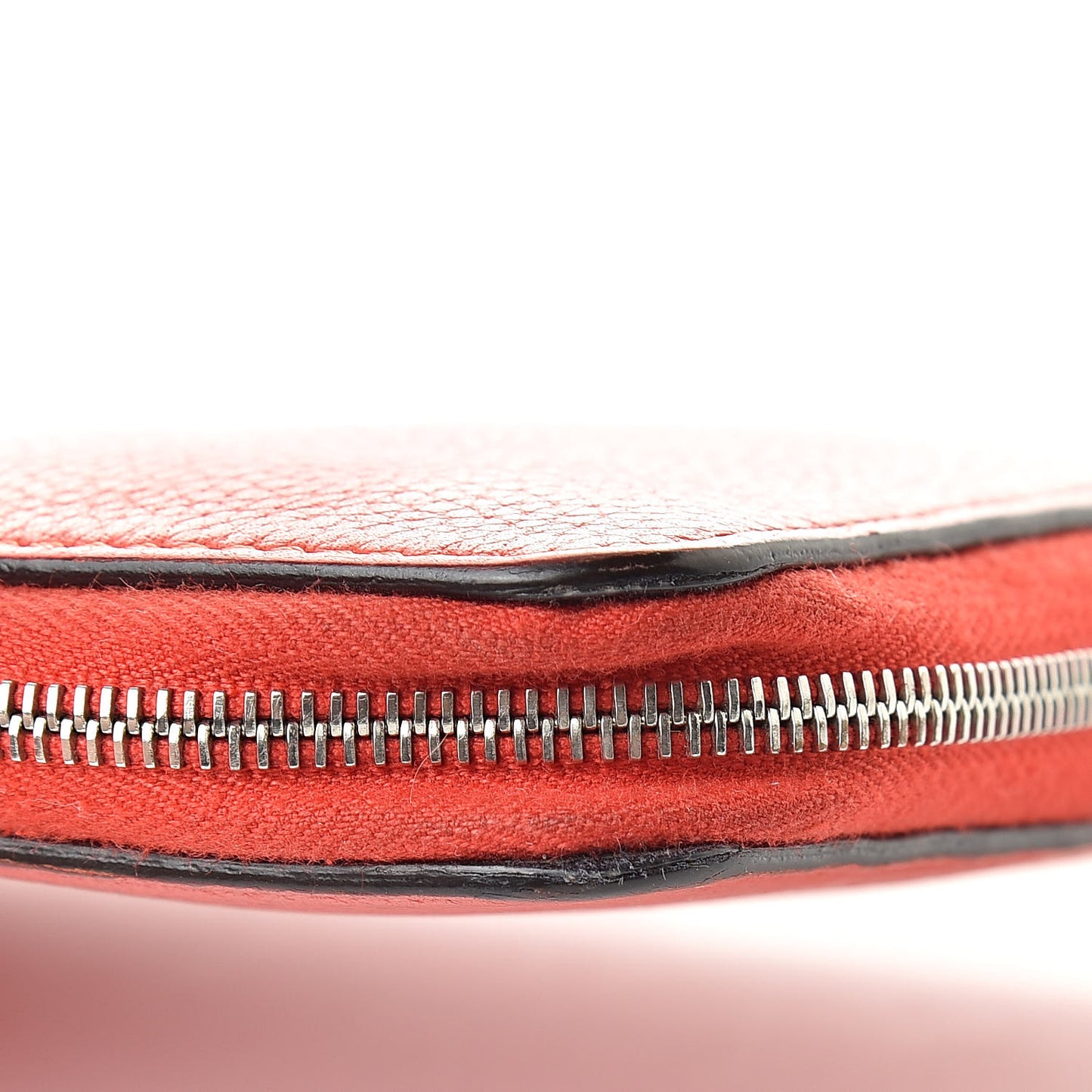 Drummed Calfskin Large Zip Around Multifunction Wallet Coral