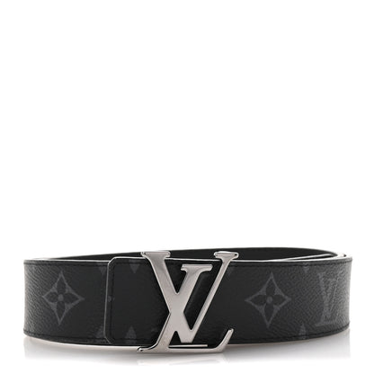Louis Vuitton Calfskin Monogram Eclipse 35mm LV Initiales Reversible Belt 90 36 1 of 5