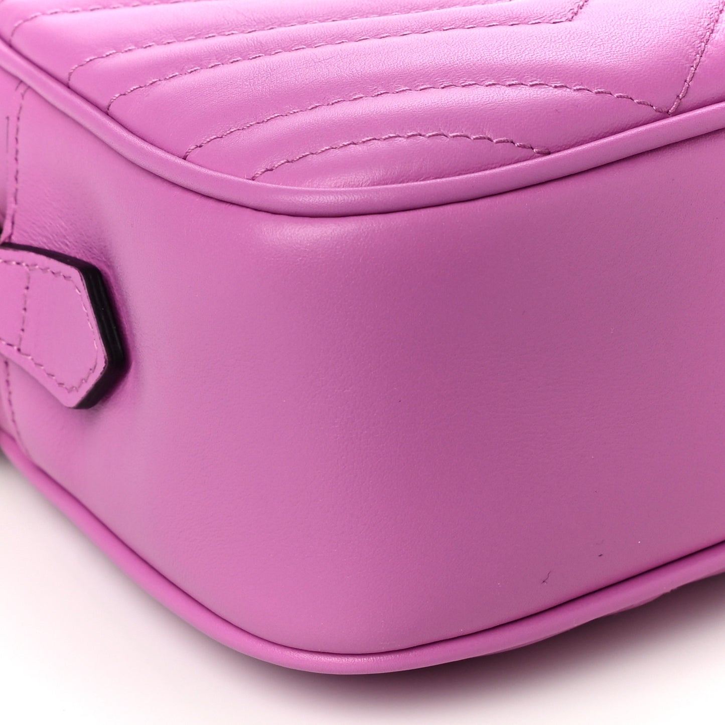 Calfskin Matelasse Small GG Marmont Chain Shoulder Bag Candy Mousse