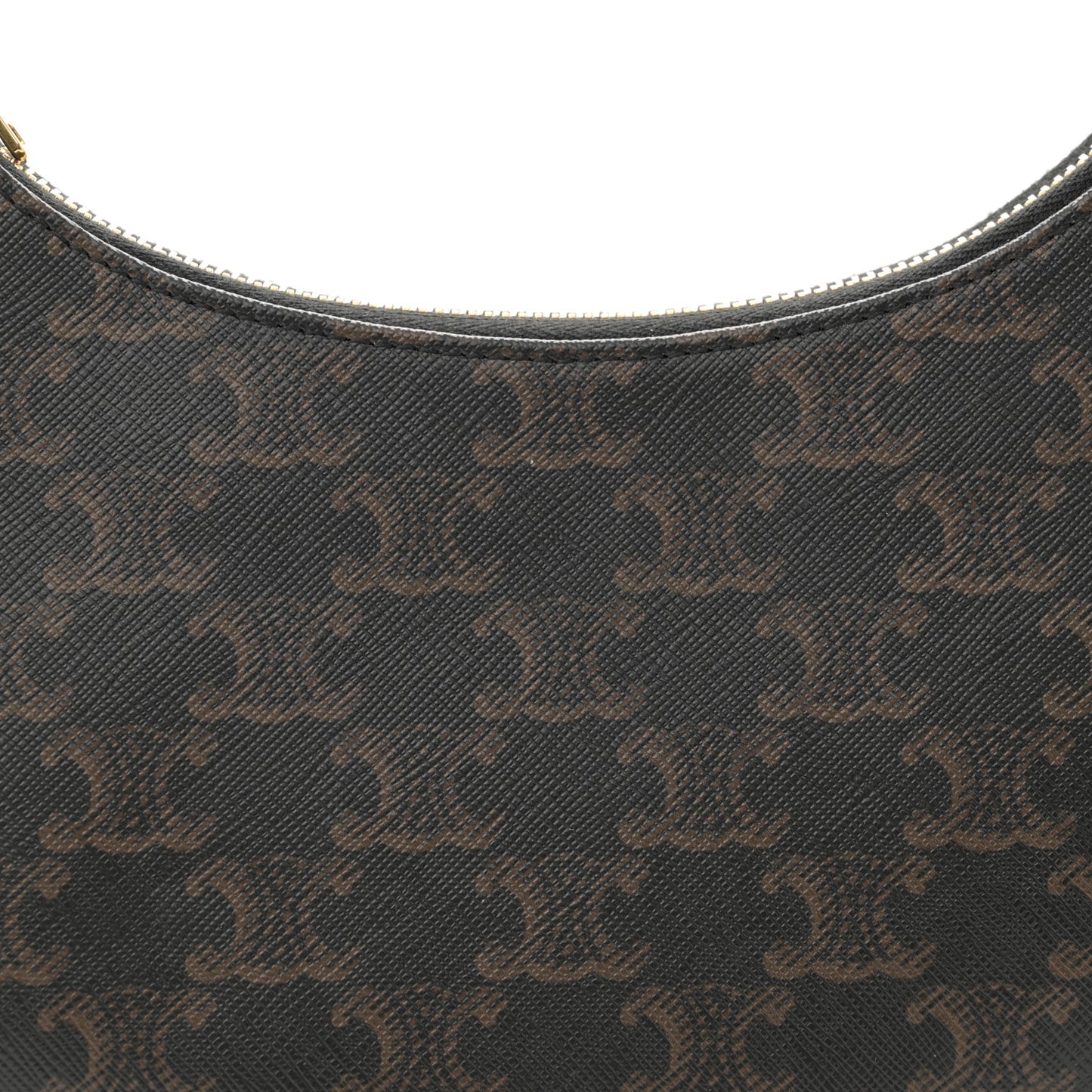 Triomphe Canvas Calfskin Ava Shoulder Bag Tan