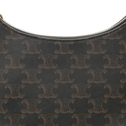 Celine Triomphe Canvas Calfskin Ava Shoulder Bag Tan 8 of 10