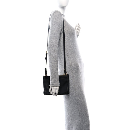 Prada Vitello Phenix Double Zip Crossbody Bag Black 2 of 10