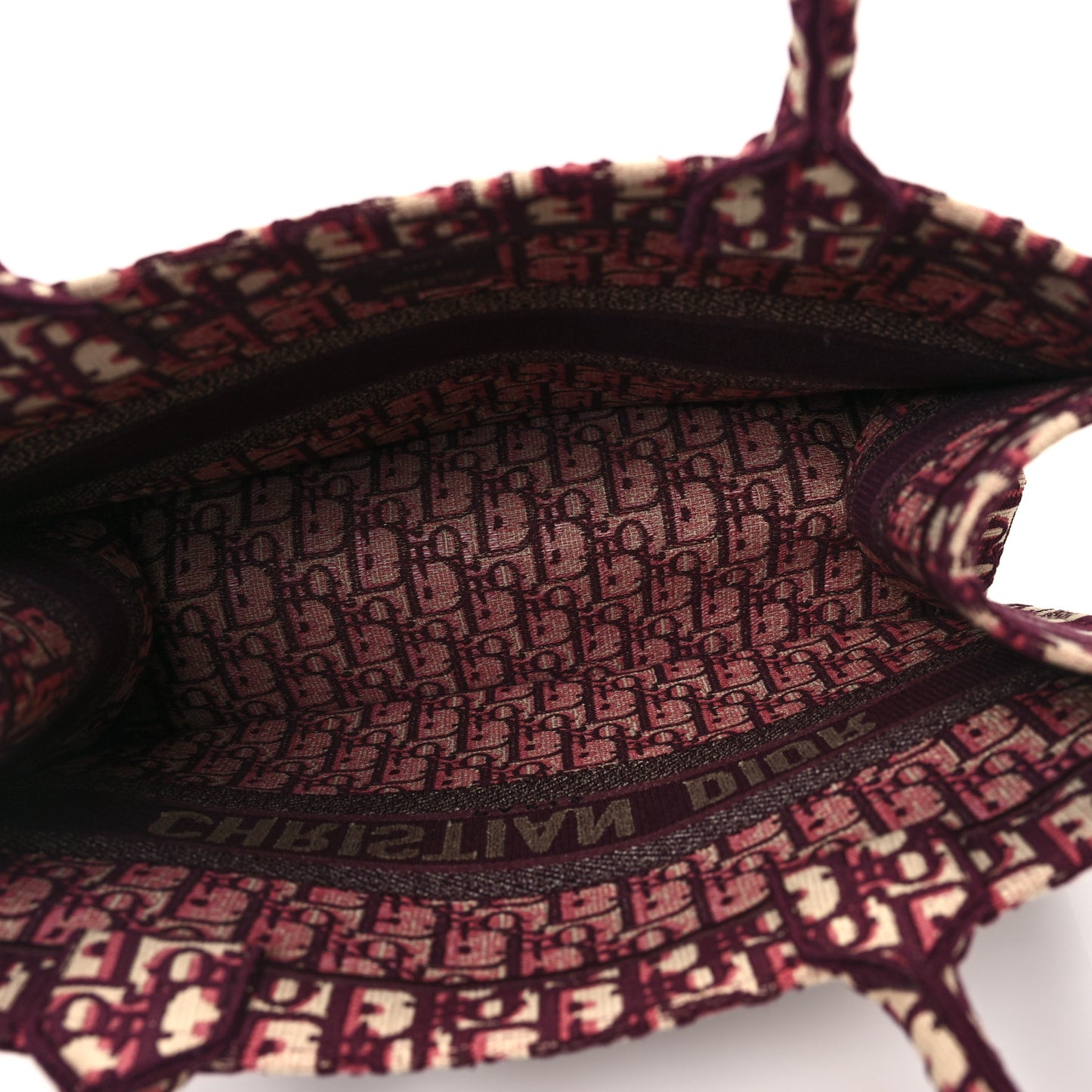 Oblique Medium Book Tote Burgundy Multicolor
