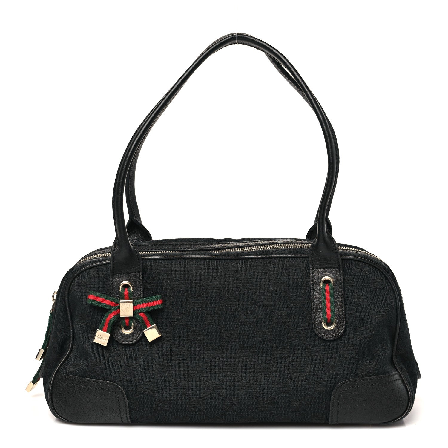 Gucci Monogram Small Princy Satchel Black 1 of 10