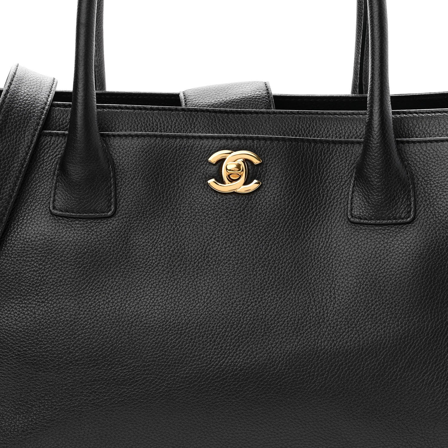 Chanel Calfskin Cerf Executive Shopper Tote Black 9 of 11