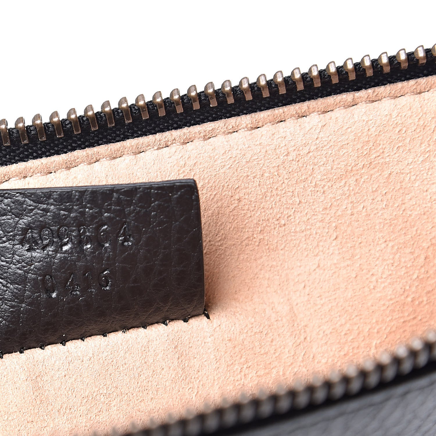 Gucci Pebbled Calfskin Butterfly Zip Pouch Black 7 of 8