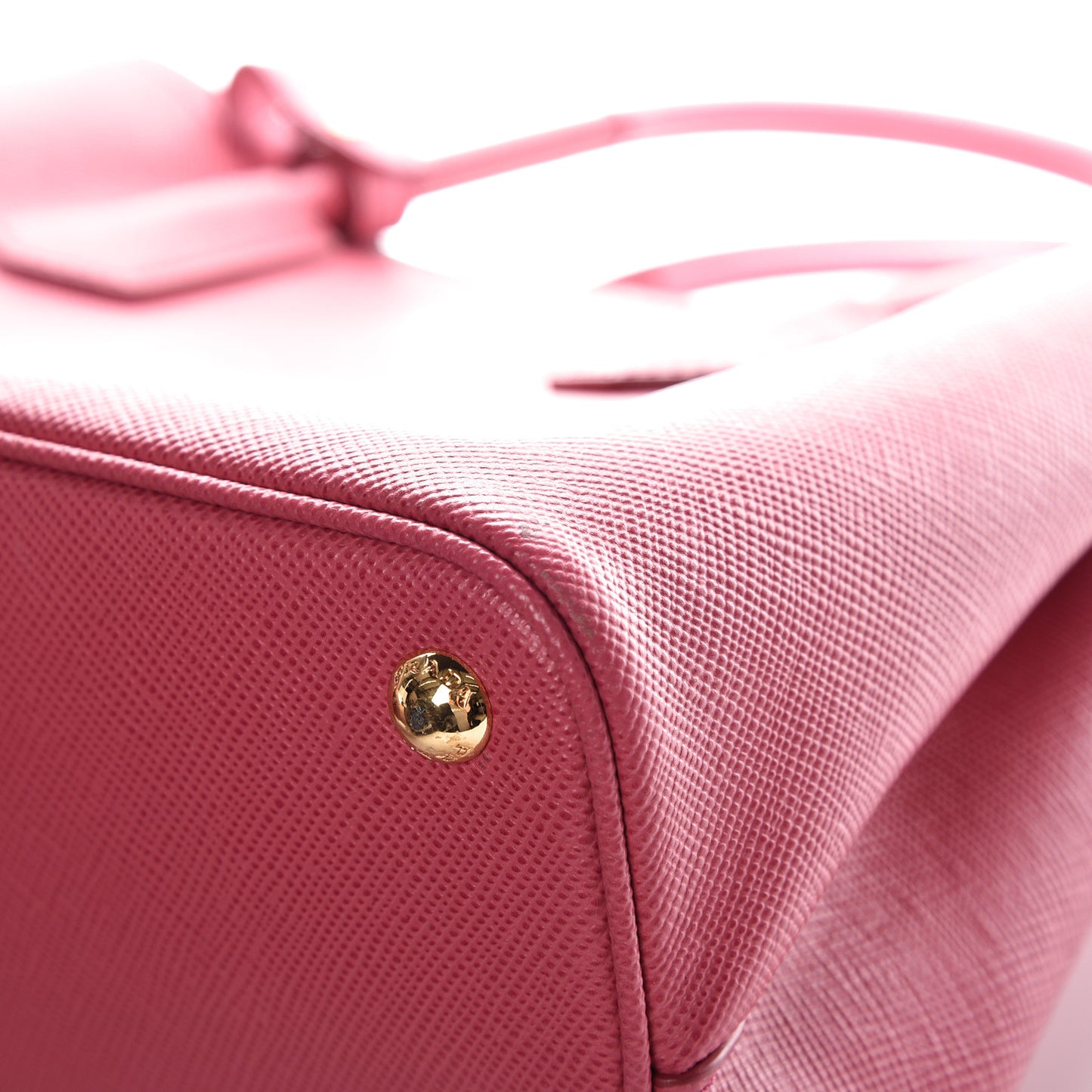 Saffiano Cuir Small Bi-Color Double Bag Peonia Geranio